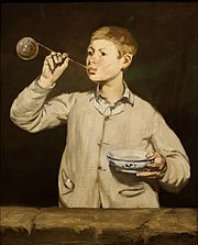 Boy Blowing Bubbles (1867) Manet, Calouste Gulbenkian Museum Boy Blowing Bubbles Edouard Manet.jpg