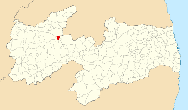 Localização de Vista Serrana na Paraíba