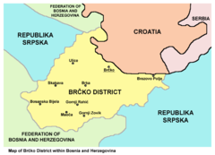 Mapa Dystryktu Brczko