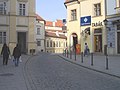 English: Dominikánská street Čeština: Dominikánská ulice, zde do roku 1942 jezdily tramvaje