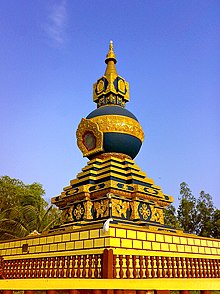 Tibetan Buddhist Chorten in Mundgod, India Buddhist Monastery.jpg