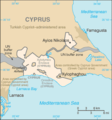 Carte de la base de Dhekelia.