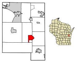 Location of Chilton in Calumet County, Wisconsin.