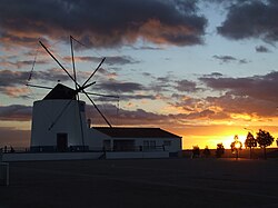 Sunset over the Windmill at Market Place