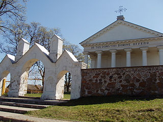 Onuškis Town in Aukštaitija, Lithuania