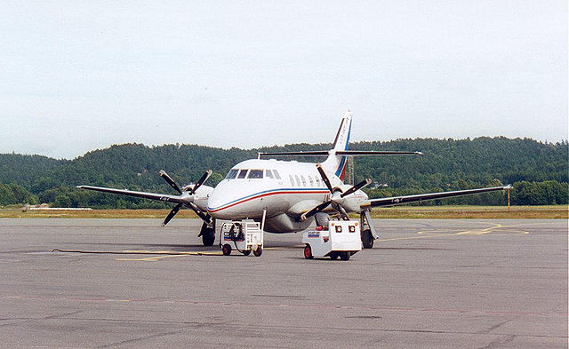 Jetstream 31 at Kristiansand Airport, Kjevik in 1999