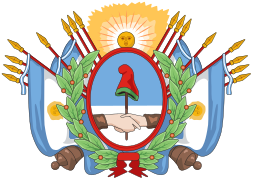Versión ampliada del escudo de armas de la Argentina (1863)