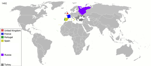 Empires coloniaux en 1492