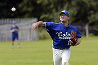 Wolves pitcher Conor Dawson in league action against Greystones. Conor Dawson.jpg