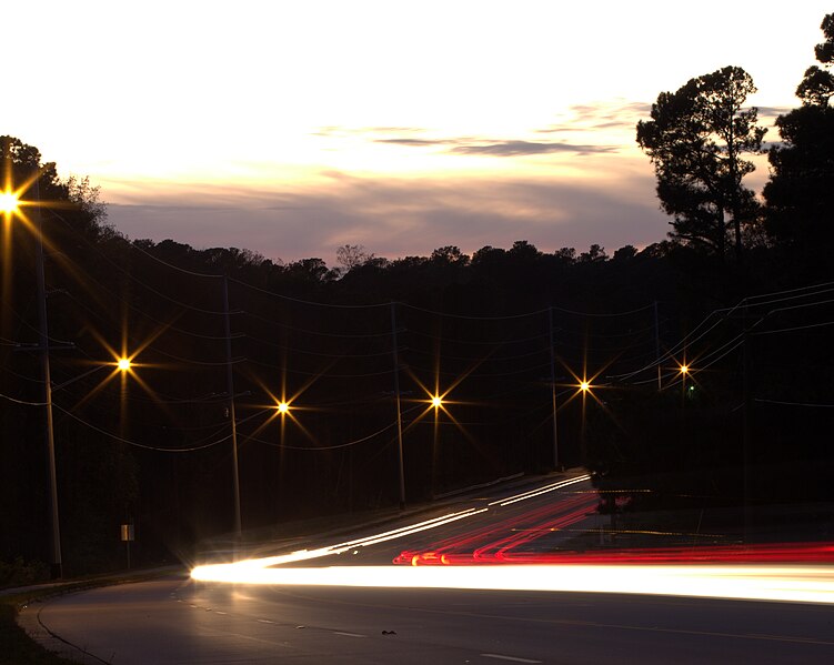 File:Country Club Drive - Light trails - Fayetteville, NC5.jpg