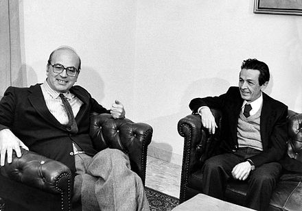 Berlinguer with Socialist leader Bettino Craxi