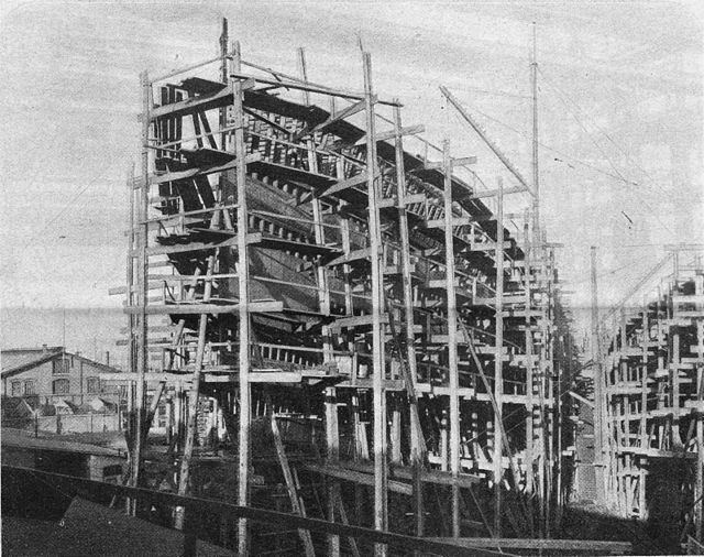 Hull of Deutschland under construction