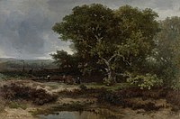 The Heath near Wolfheze 1866. oil on canvas medium QS:P186,Q296955;P186,Q12321255,P518,Q861259 . 102.5 × 152.5 cm (40.3 × 60 in). Amsterdam, Rijksmuseum.