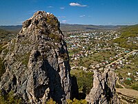 Vue du village de Kavalerovo depuis le rocher Dersu