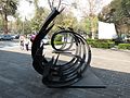 Sculptures in the garden of the Museum of Modern Art in Mexico City.