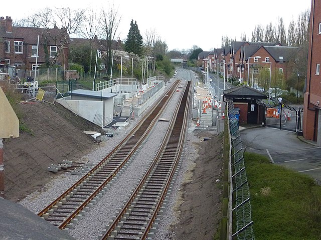 Phase 3 included the re-opening of the disused railway line through Didsbury