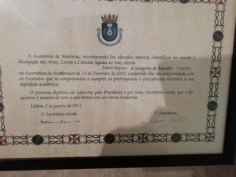 File:Diploma de membro da Academia de Marinha - Mário Raposo.jpg