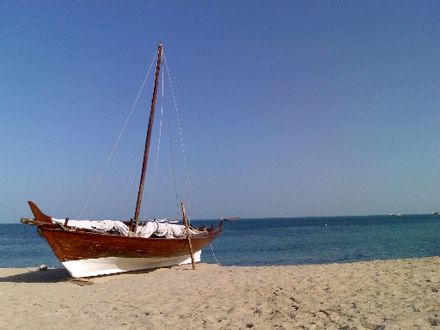 Dhow on Al Wakrah beach