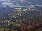 Thumbnail for File:Downtown Canberra, with Lake Burley Griffin.jpg