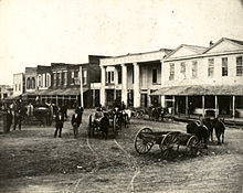 Downtown Huntsville in the 1870s. Downtown Hunstville TX 1870s.jpg