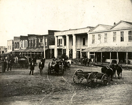 Downtown Huntsville in the 1870s.