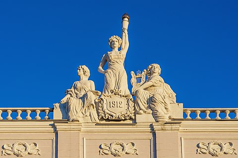 Statues of muses, Opera and Ballet House, Ekaterinburg