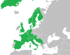 Mapa z zaznaczeniem państw uczestniczących