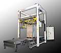 Automatic stretch wrapping machine
