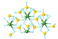 Ball-and-stick model of one of two forms of polymeric U(BH4)4. EntryWithCollCode63132.png