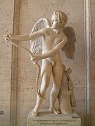 Eros stringing his bow, Roman copy after Greek original by Lysippos, 2nd century AD, Capitoline Museums (12516239325)