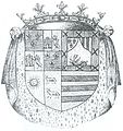 Escudo de Cadreita-Alburquerque en dibujo del s. XVII.