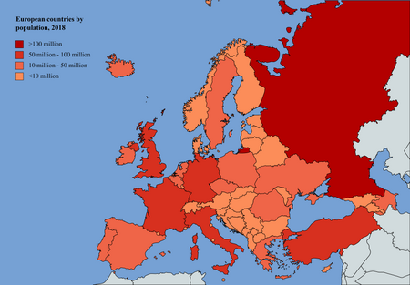 รายชื่อประเทศในทวีปยุโรปเรียงตามประชากร