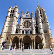 Facciata della Cattedrale di Leon.