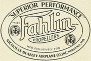 Logo of Fahlin Propellers from 1937.