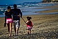 Family on a beach