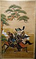 Самурайки Томої Гозен у смертному бою з Ондо но Начіро Морошигі - період Едо - 1600-ті роки