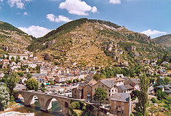 Sainte-Enimie látképe