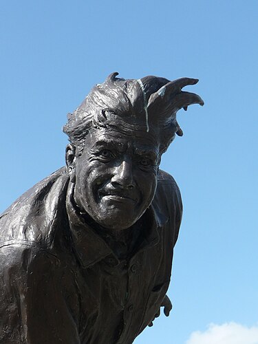 Statue of Trueman, who took seventeen five-wicket hauls in Test cricket. Fred Trueman 02.jpg