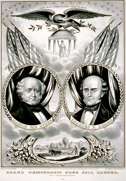 Martin Van Buren/Charles Francis Adams campaign banner