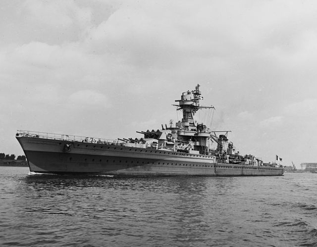 Free French light cruiser Montcalm photographed in 1943