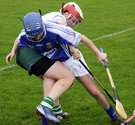 Garda vs. Defence Forces camogie match in 2012.