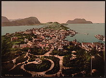 Ålesund vor dem Brand 1904