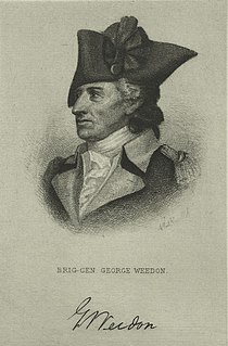 George Weedon American soldier during the American Revolutionary War