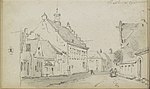 Thumbnail for File:Gezicht op een straat met het oude stadhuis te Oudewater, RP-T-1996-10-55(V).jpg