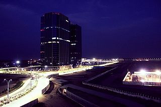 Gujarat International Finance Tec-City Business district under construction in Gujarat, India