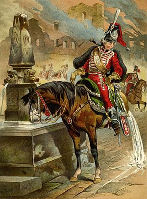 Baron Münchhausen with a half-horse.jpg