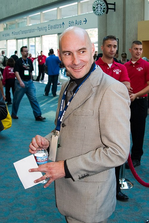 Morrison at the 2008 San Diego Comic-Con International