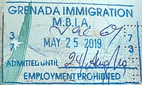 Grenada immigratsiyasiga kirish Stamp.jpg