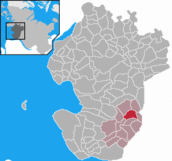 Elhelyezkedése Schleswig-Holstein térképén