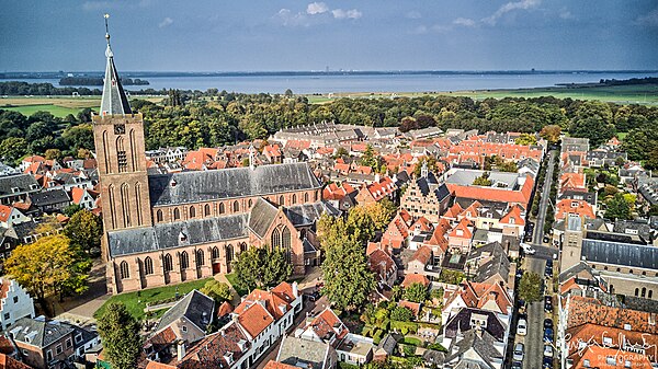 Aerial photography of the historic city of Naarden